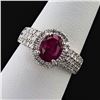 Image 2 : 2.14 ctw Purple Sapphire and 0.71 ctw Diamond Platinum Ring