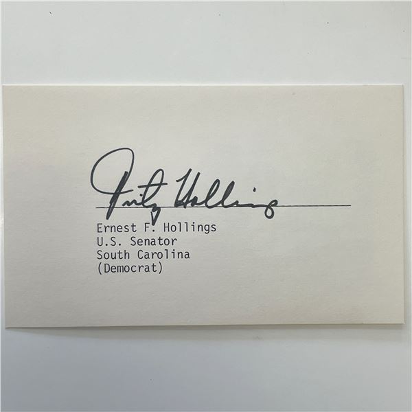 U.S. Senator Ernest F. Hollings original signature