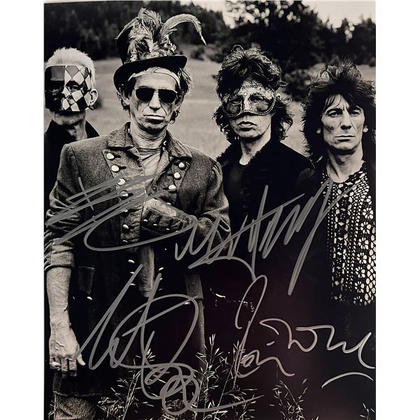 Rolling Stones band signed photo