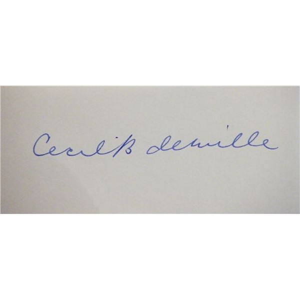 Cecil B. DeMille signature slip