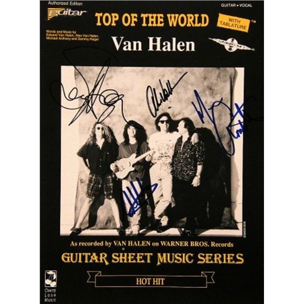 Van Halen signed sheet music