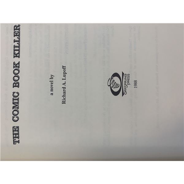 The Comic Book Killer first edition book by Richard A. Lupoff