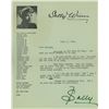 Image 1 : Sally Winn signed personal note and signed sheet music