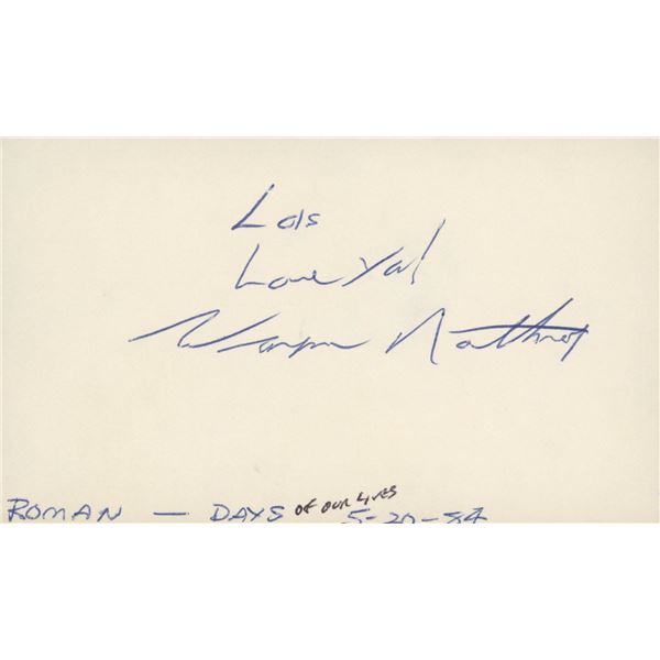 Wayne Northrop signed note