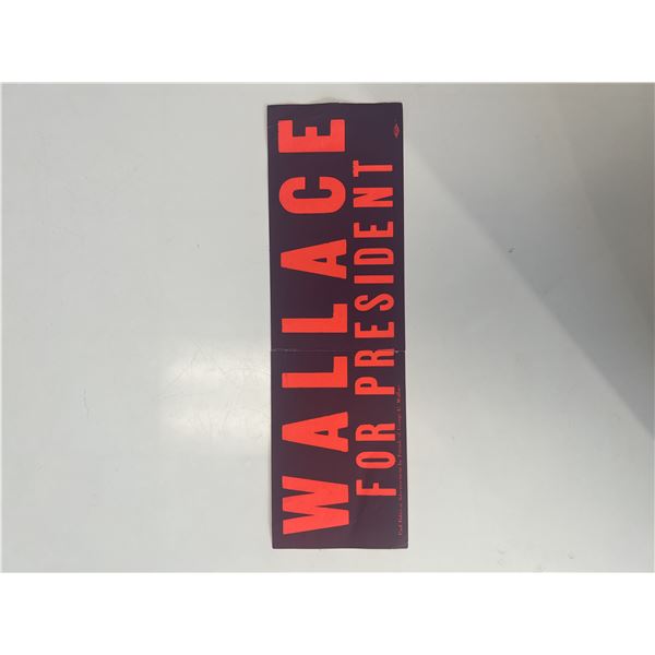 George Wallace campaign bumper sticker