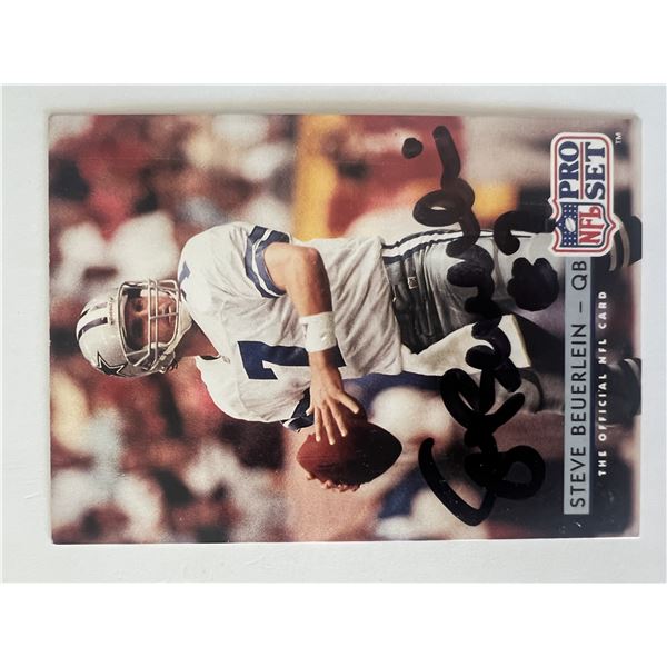 Dallas Cowboys Steve Beuerlein 1992 Pro Set #145