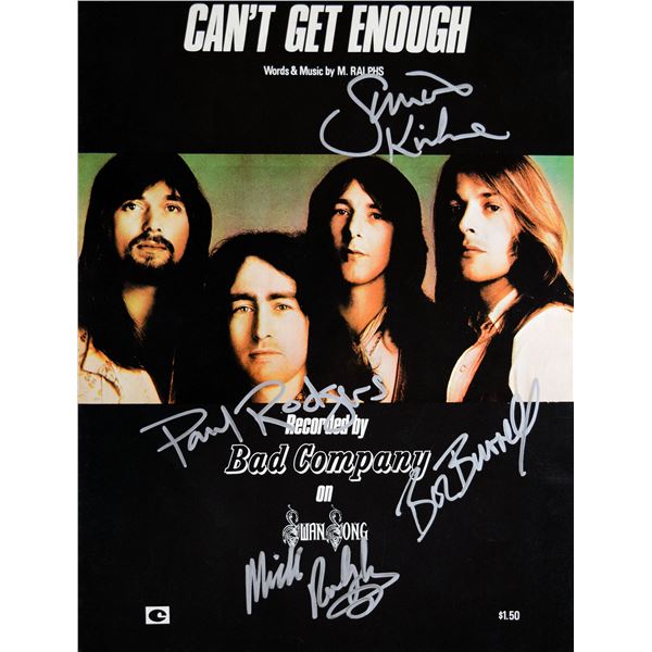 Bad Company signed sheet music