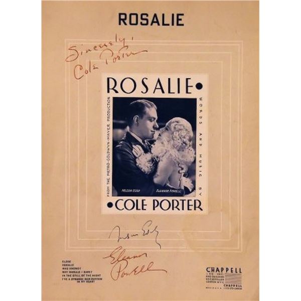 Cole Porter Rosalie signed sheet music