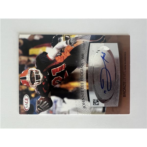 UTEP Miners Johnnie Lee Higgins signed autograph card