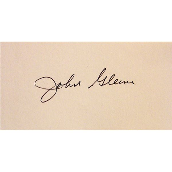 Astronaut John Glenn signature slip
