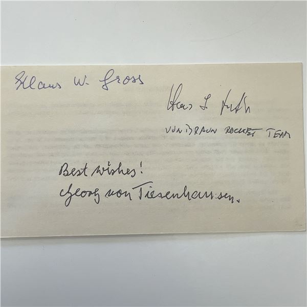 Von Braun Rocket Team original signatures