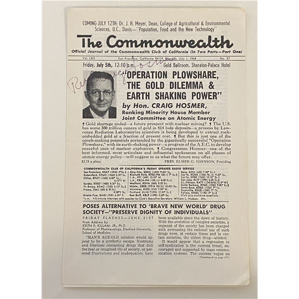 Craig Hosmer signed Commonwealth Journal newspaper