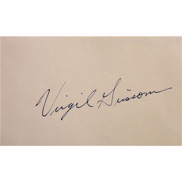 NASA Project Mercury Virgil Grissom signature slip