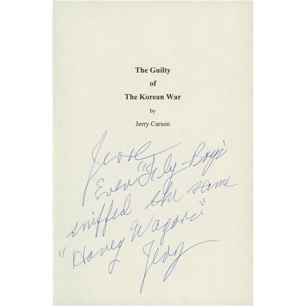 Jerry Carson signed The Guilty Of The Korean War signed book