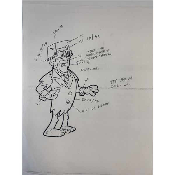 The Flintstones original hand drawn artwork for cartoon