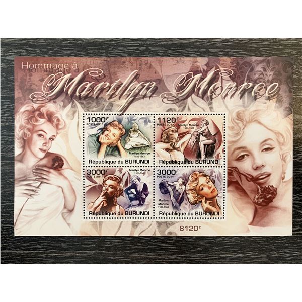 Marilyn Monroe Burundi Scott stamp sheet