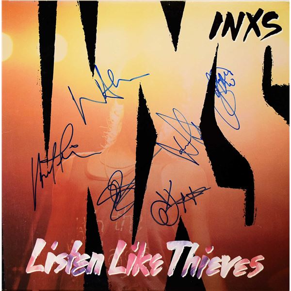 INXS Listen Like Thieves signed album