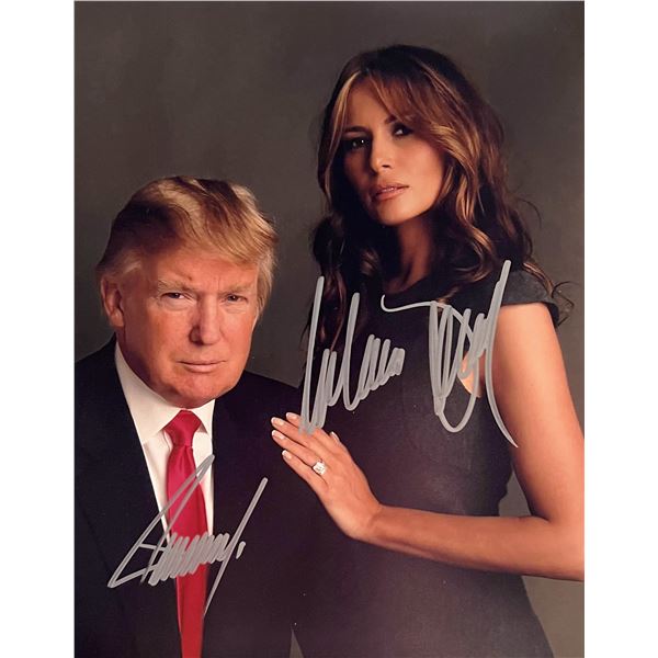 Donald and Melania Trump signed photo