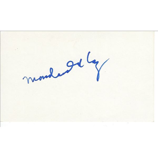 Macdonald Carey original signature