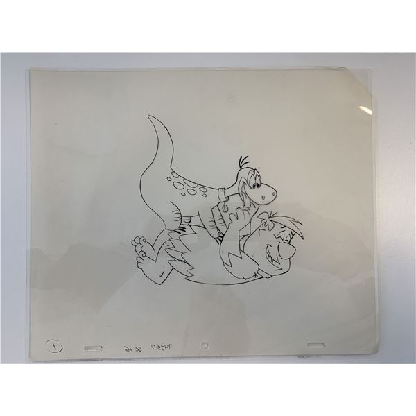The Flintstones original hand drawn artwork for cartoon