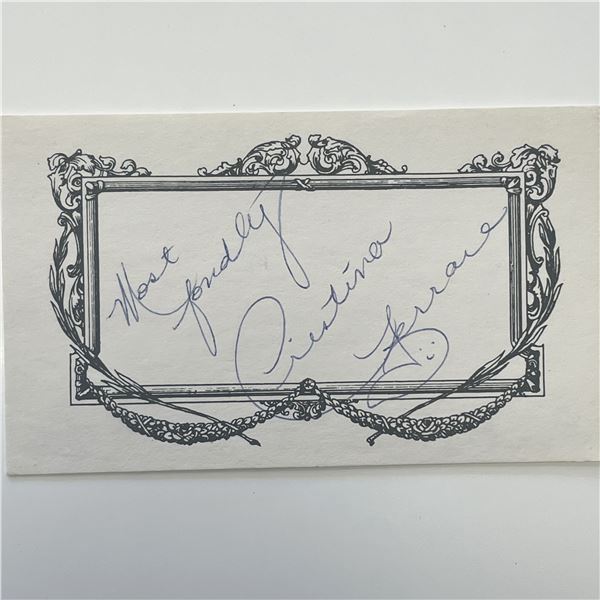 Cristina Ferrare original signature