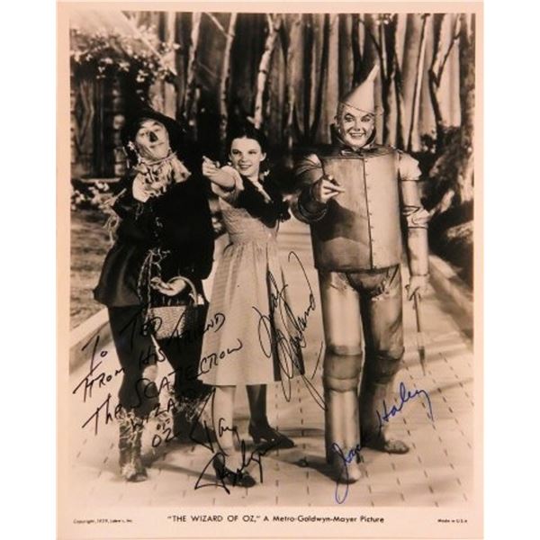 The Wizard of Oz cast signed movie still photo