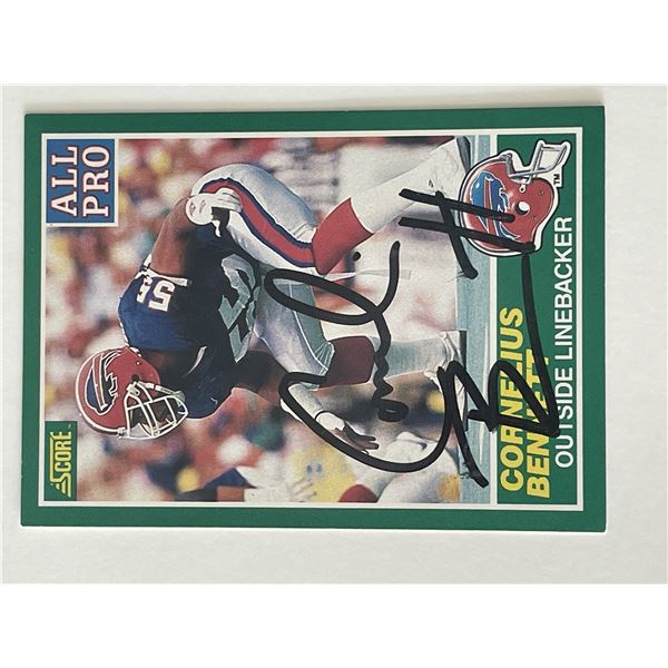 Buffalo Bills Cornelius Bennett 1989 NFL #299 signed card