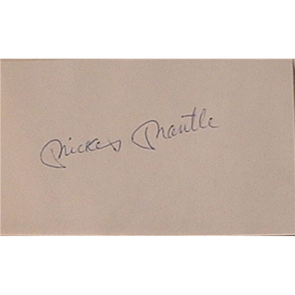 Mickey Mantle signature slip