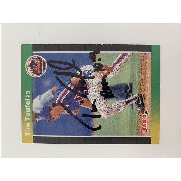 Tim Teufel signed baseball card