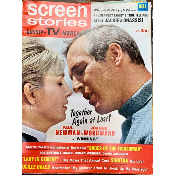 Screen Stories Magazine - Joanne Woodward and Paul Newman in Winning