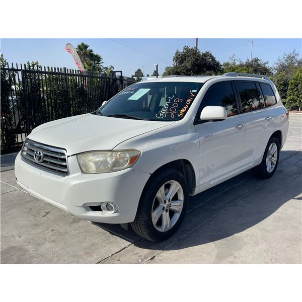 TOYT HIGHLANDER 2008 O/S-SALV-T WAIT TITLE-SMOG