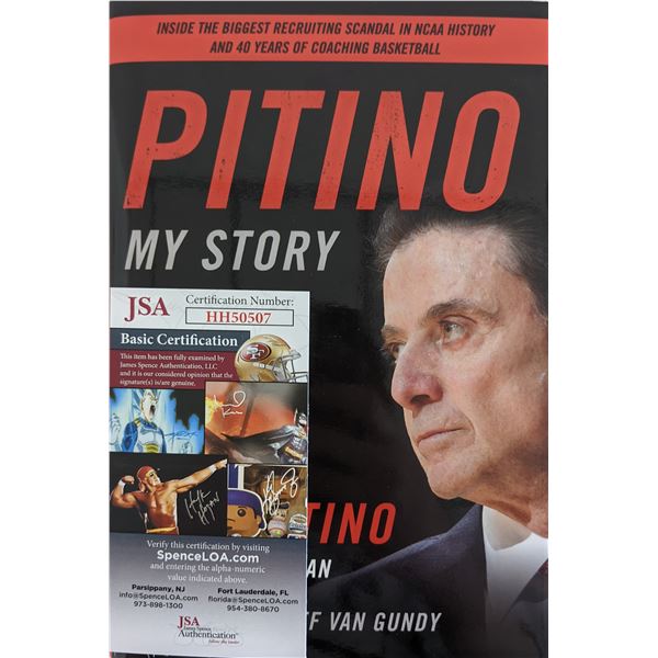 Rick Pitino signed hard cover book JSA