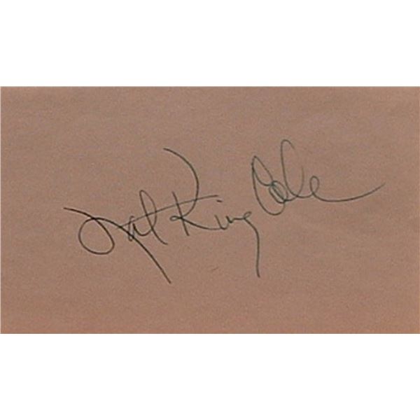 Nat King Cole signature slip