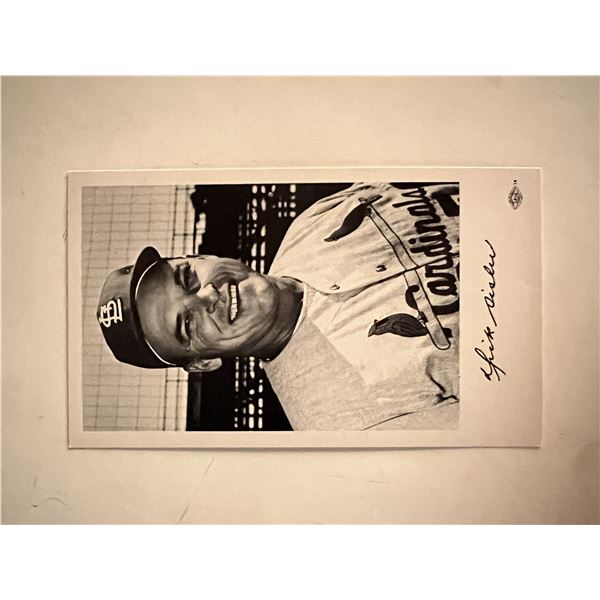 Dick Sisler facsimile signed photo. 3x5 inches