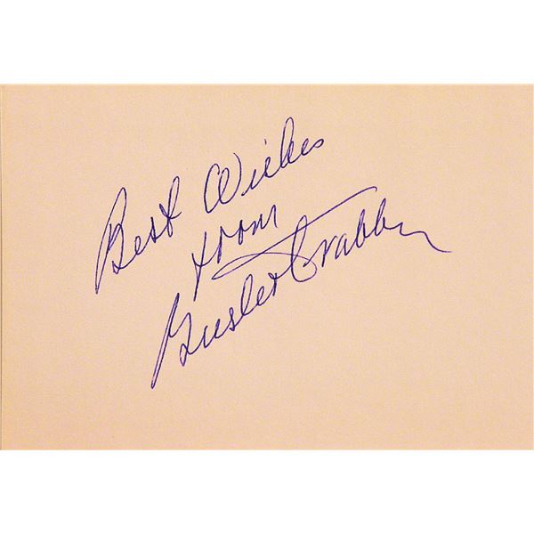Olympian Buster Crabbe signature slip
