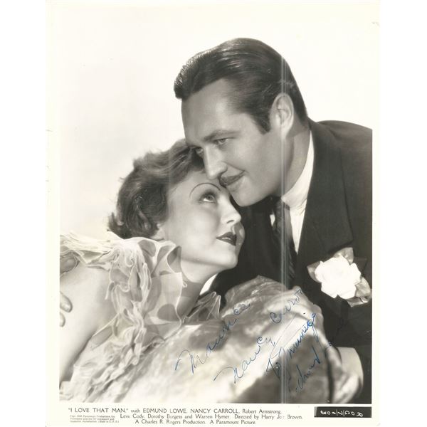 I Love That Man Nancy Carroll Signed Movie Photo