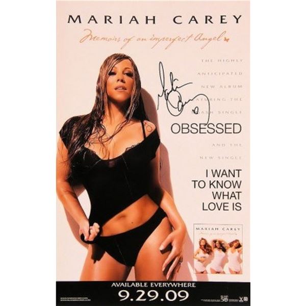 Mariah Carey "Memoirs of an Imperfect Angel" album signed poster