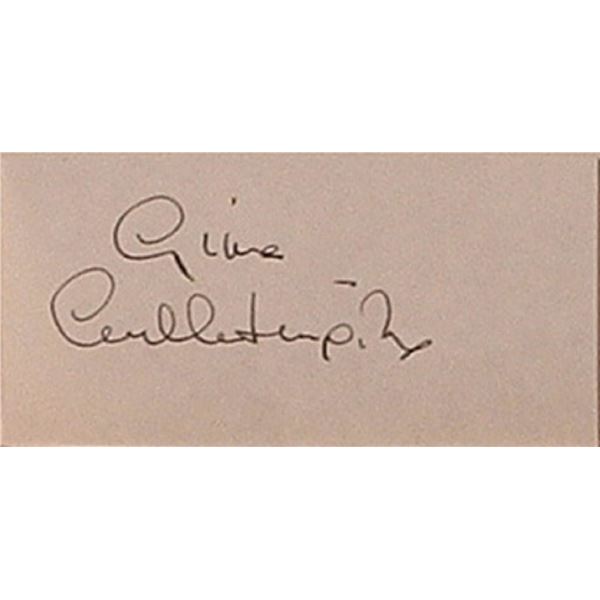 Gina Lollobrigida signature slip