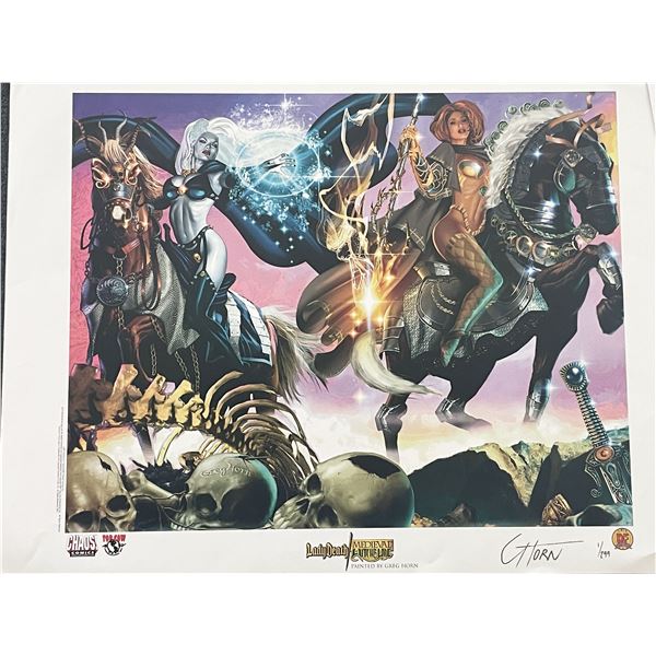 Lady Death / Medieval Witchblade - Greg Horn Signed Limited Edition Poster