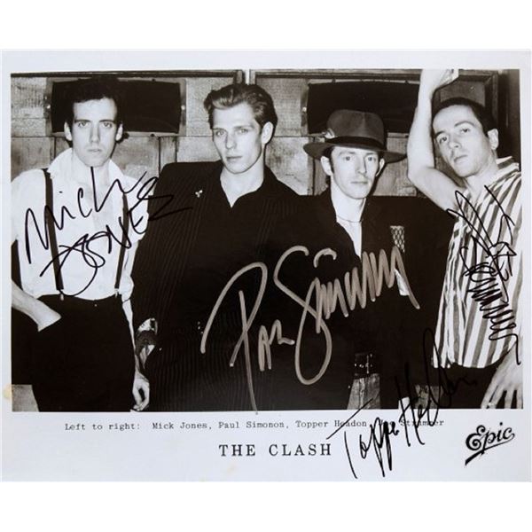 The Clash signed promo photo