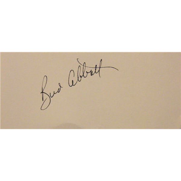 Bud Abbott signature slip