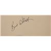 Image 1 : Bud Abbott signature slip