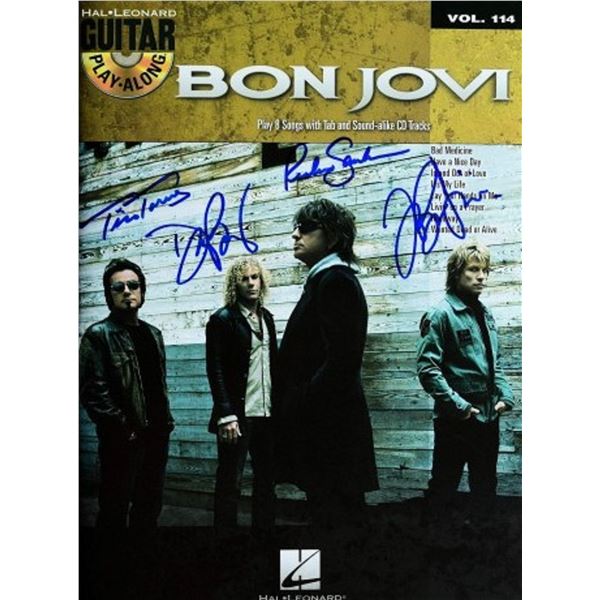 Bon Jovi signed music book