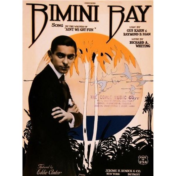 Eddie Cantor signed sheet music