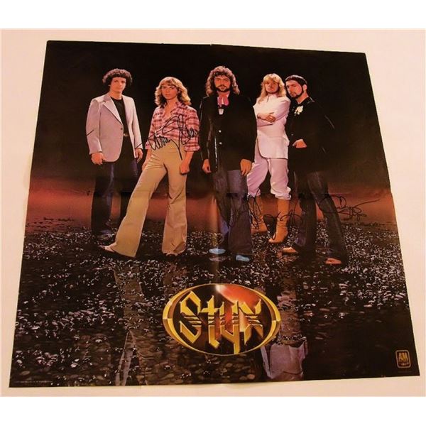Styx Pilots signed album insert poster