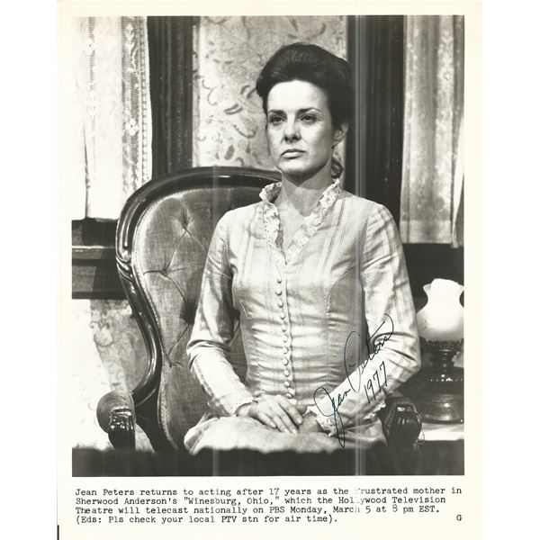 Jean Peters Signed Photo