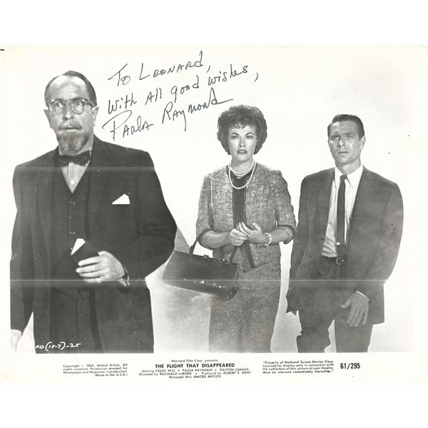 The Flight That Disappeared Paula Raymond Signed Movie Photo