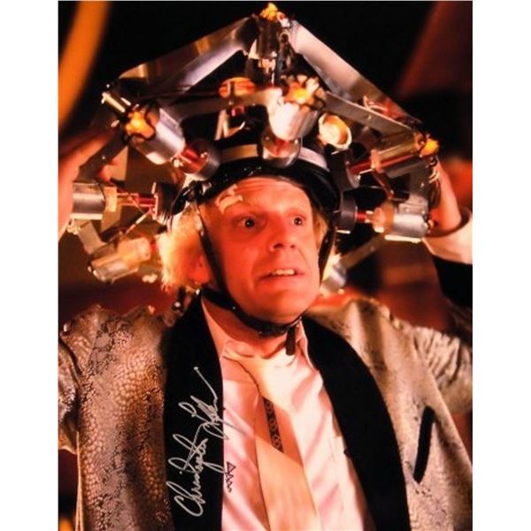 Christopher Lloyd signed Back to the Future photo