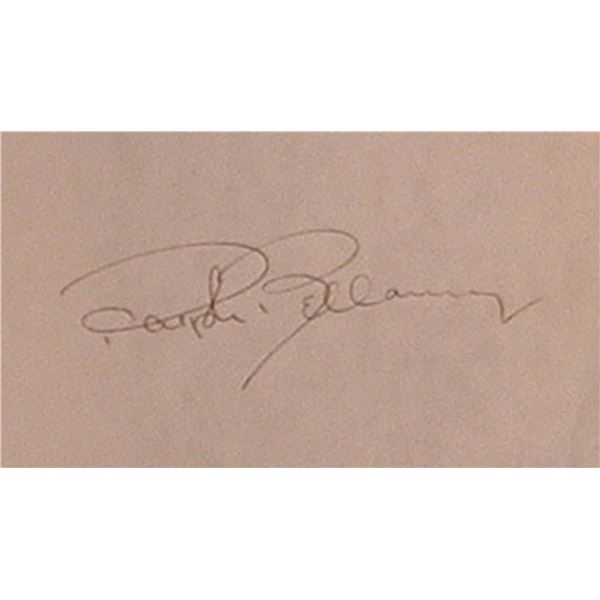 Ralph Bellamy signature slip