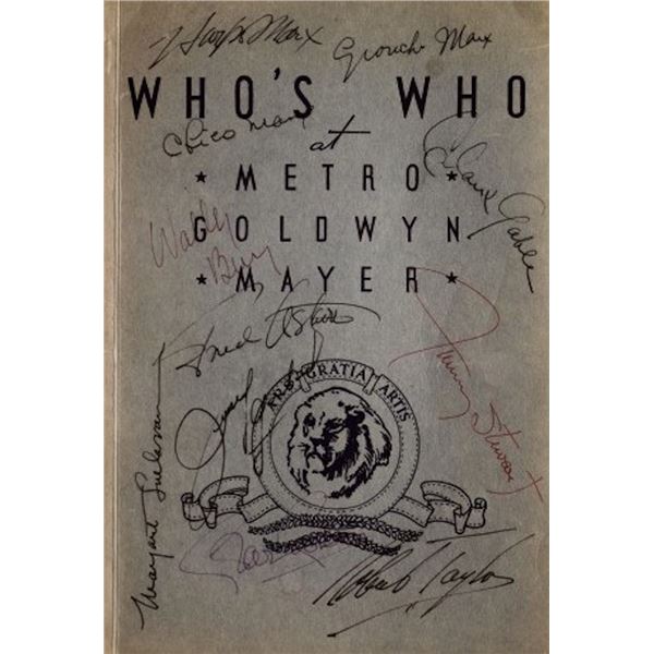 Who's Who signed Metro Goldwyn Mayer Book Groucho marx, Clark Gable